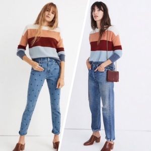 Madewell crofton stripe cozy yarn pullover